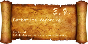 Barbarics Veronika névjegykártya